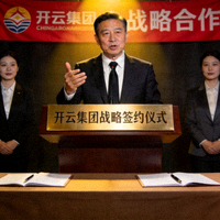 开云集团董事长在签约仪式上发表讲话 - 商业领袖形象