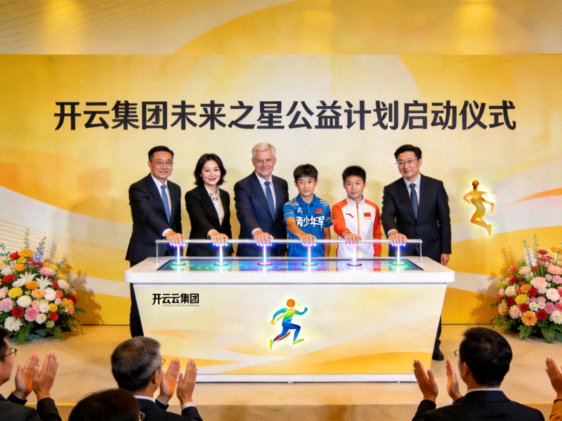 开云集团未来之星公益计划启动仪式现场 - 集团领导与青少年运动员代表共同启动计划