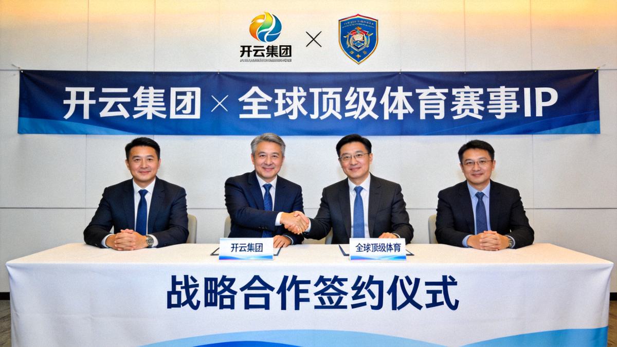 开云集团与全球顶级体育赛事IP战略合作签约仪式现场 - 双方代表握手合影